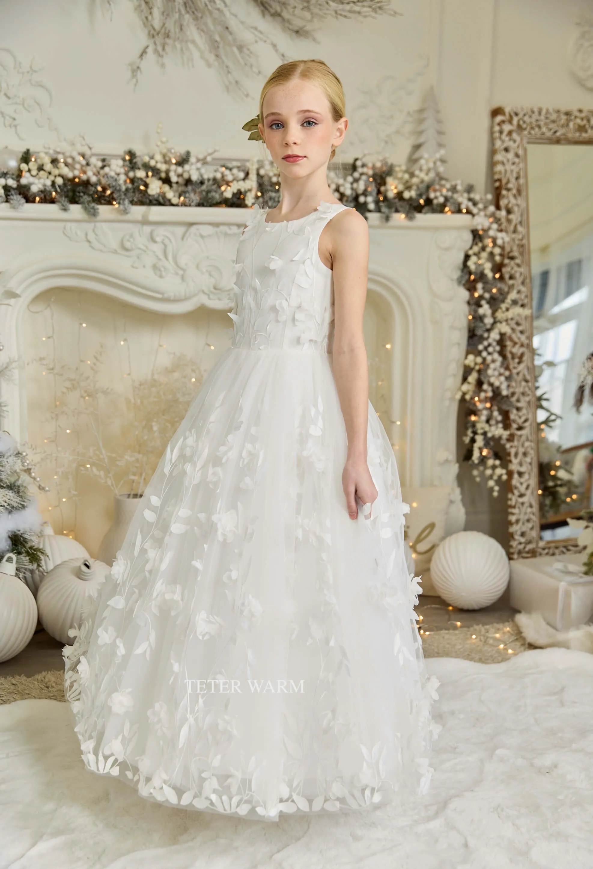 Floral Petal Embellished Dress DS21