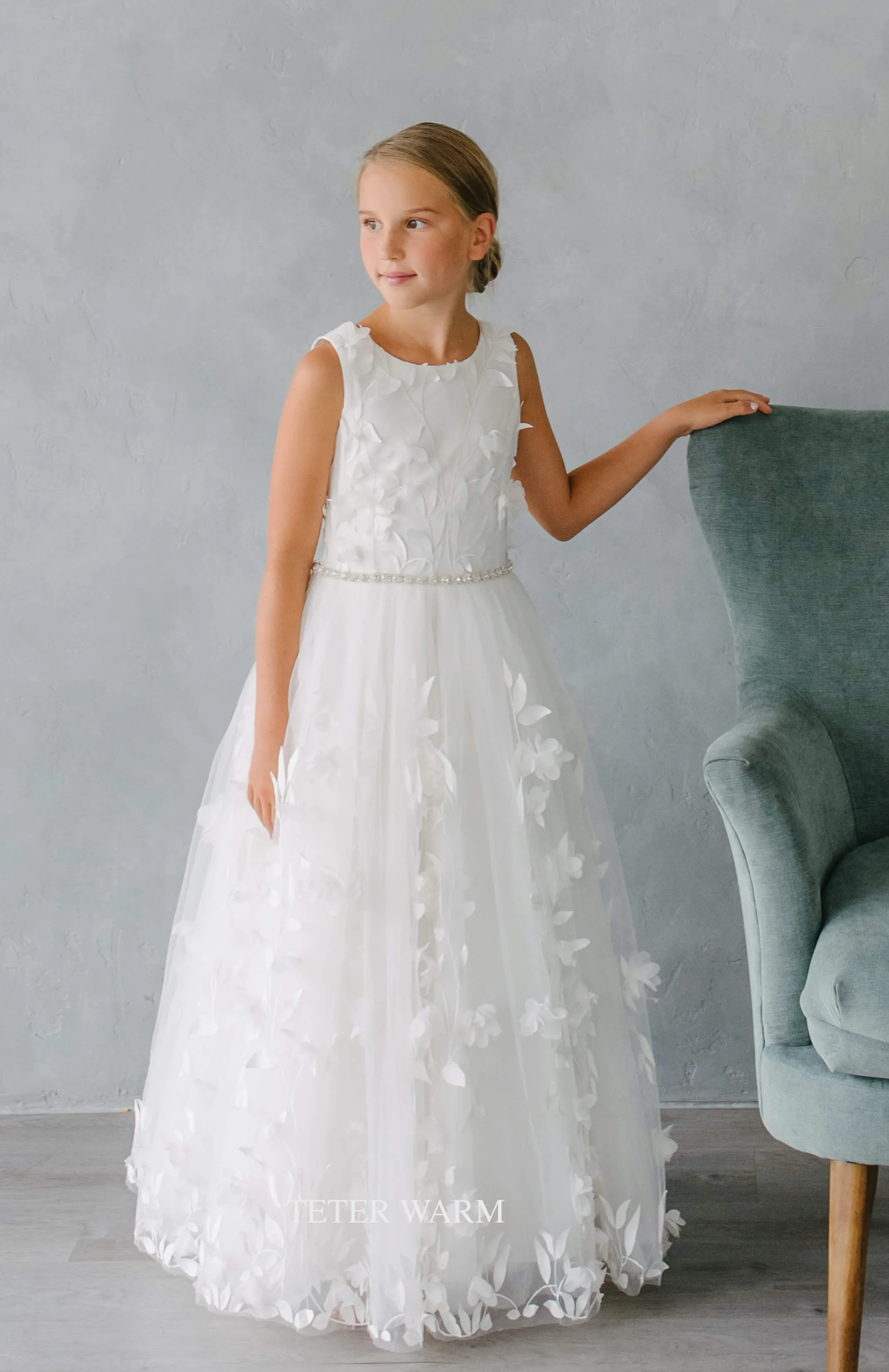Floral Petal Embellished Dress DS21