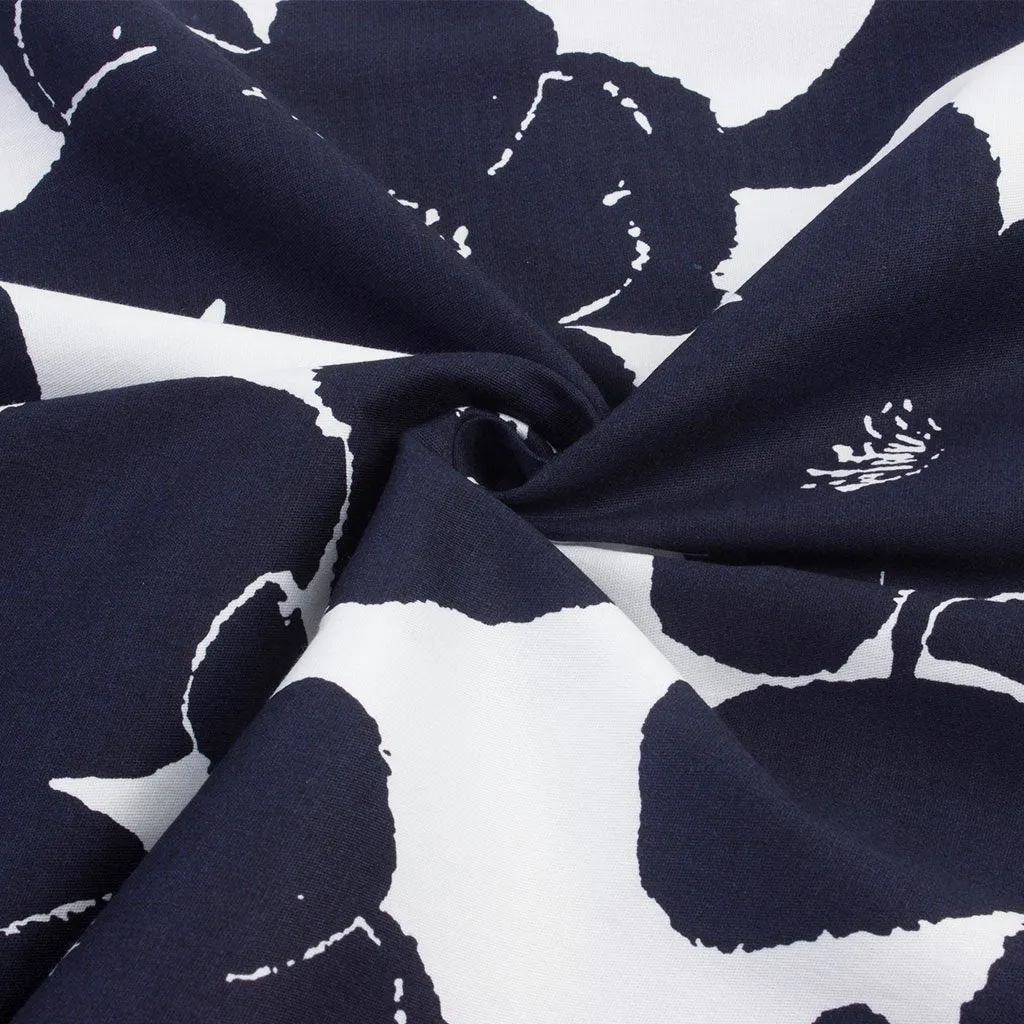 Floral Print Cut Out Bows Short Sleeve A Line Vintage Dress