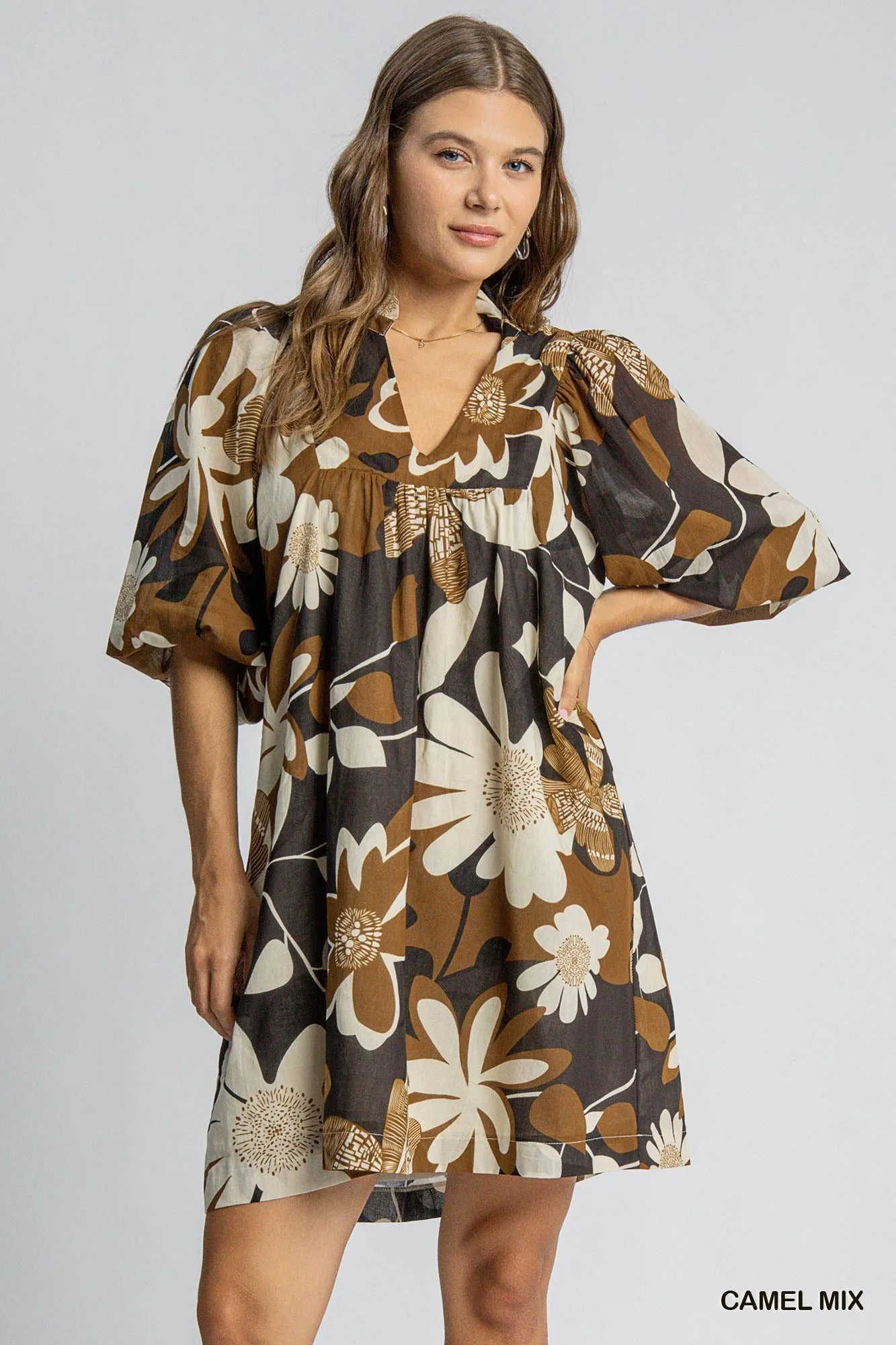 Floral Print Dress By Umgee