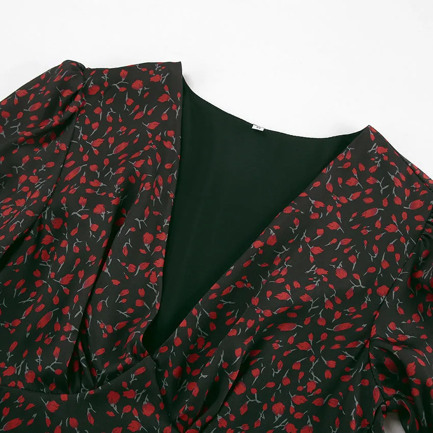 Floral Printed Fit and Flare Dress
