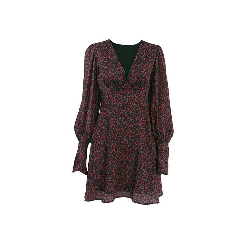 Floral Printed Fit and Flare Dress