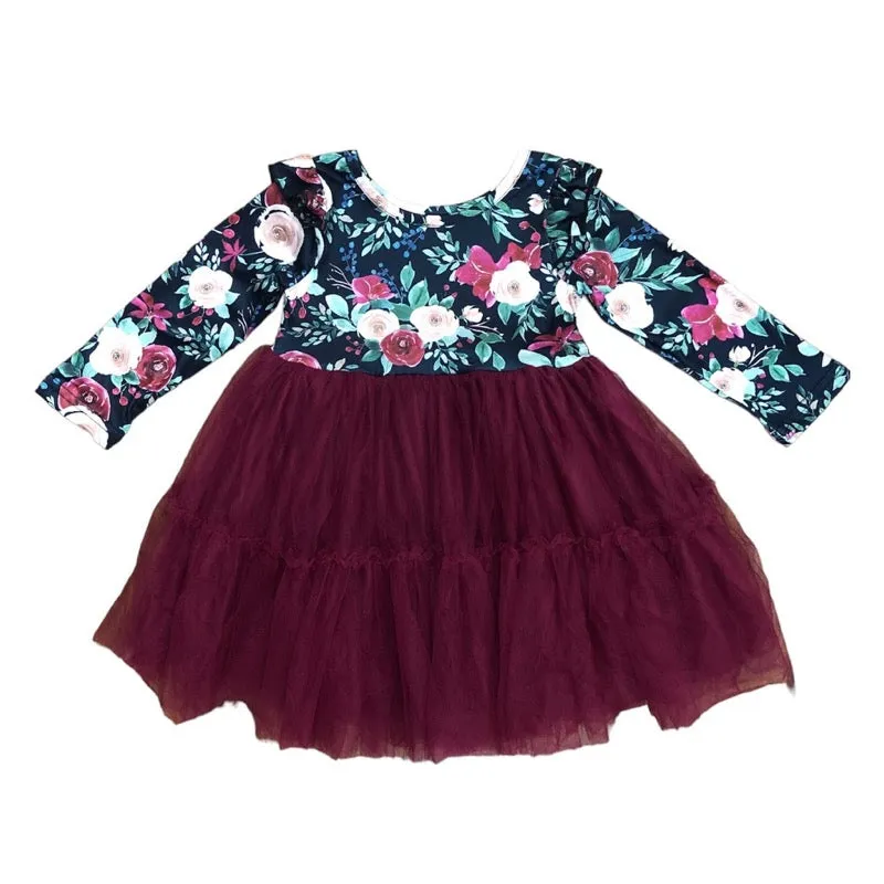 FLORAL TULLE DRESS