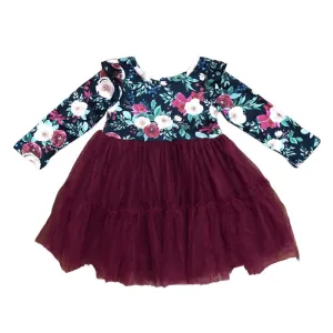 FLORAL TULLE DRESS