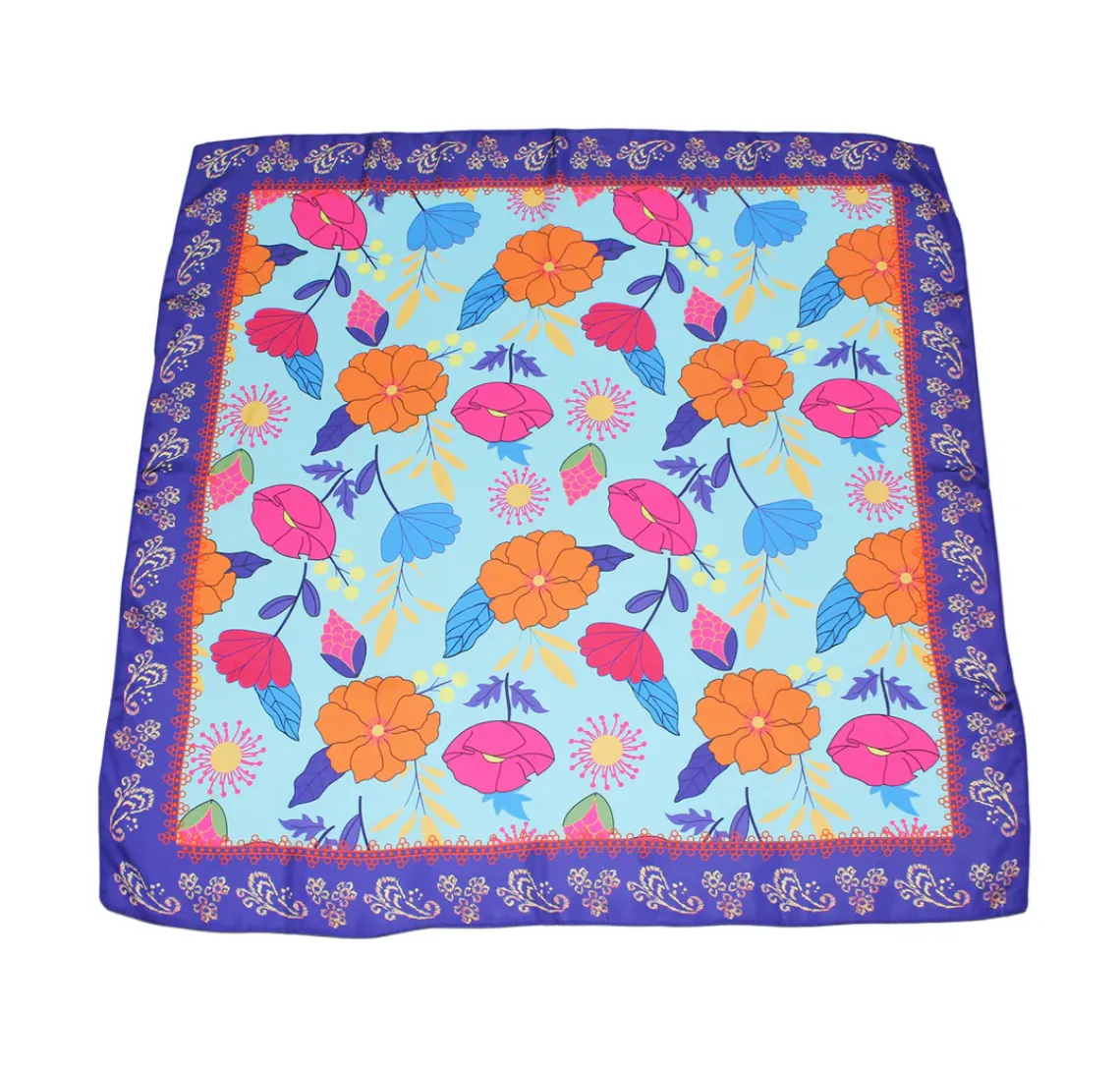 FLORETO SCARF BLUE