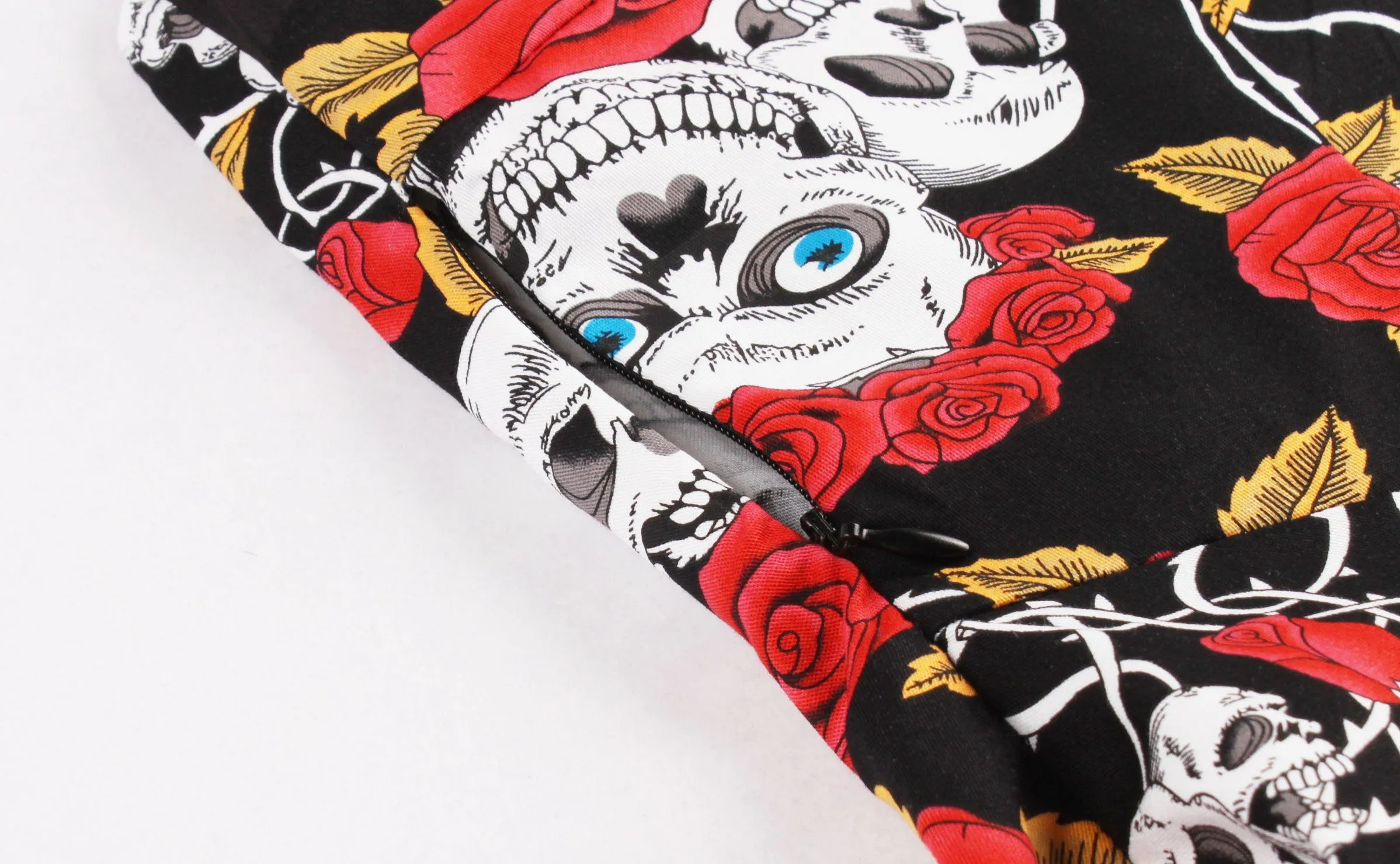 Flroal Skull Vintage Dresses Audrey Hepburn Retro Style
