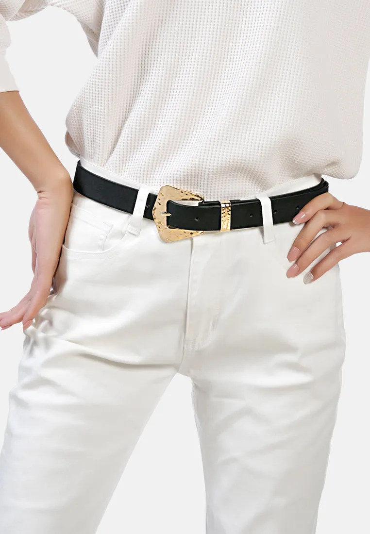 formal party metallic buckle belt