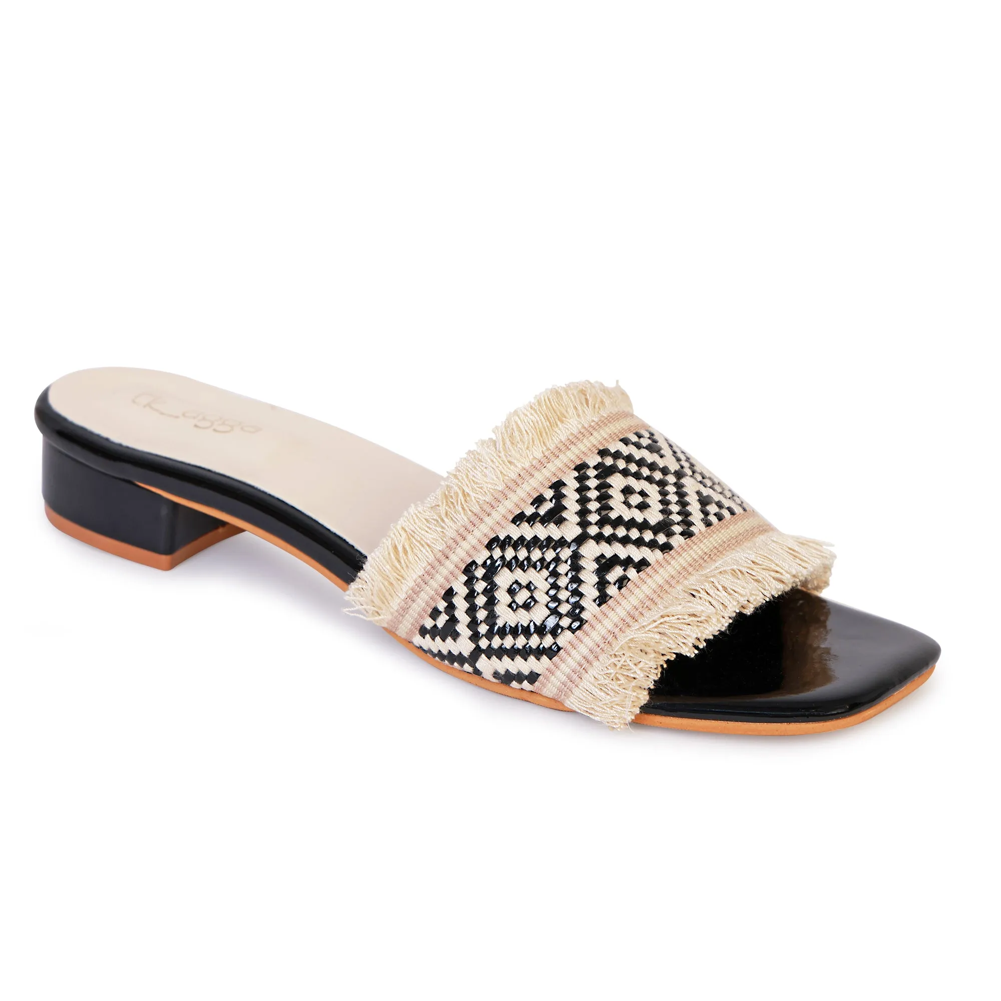 Fringe Tweed Sliders