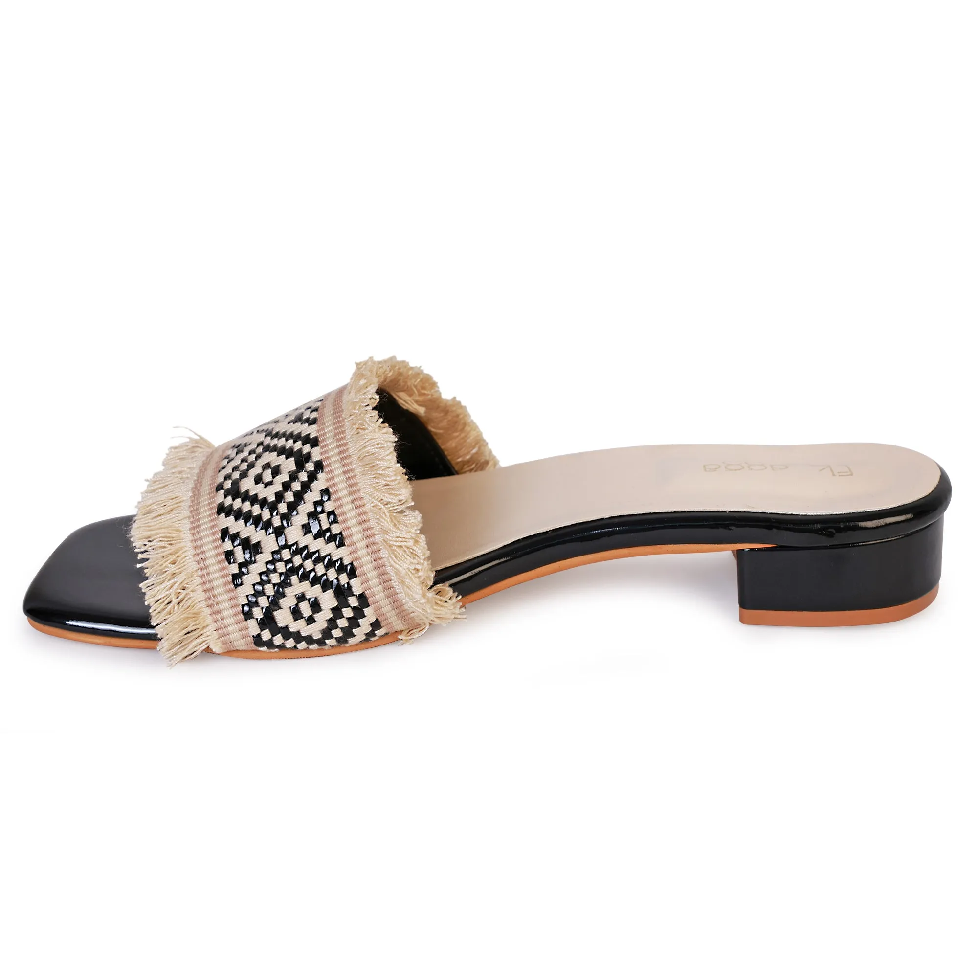 Fringe Tweed Sliders