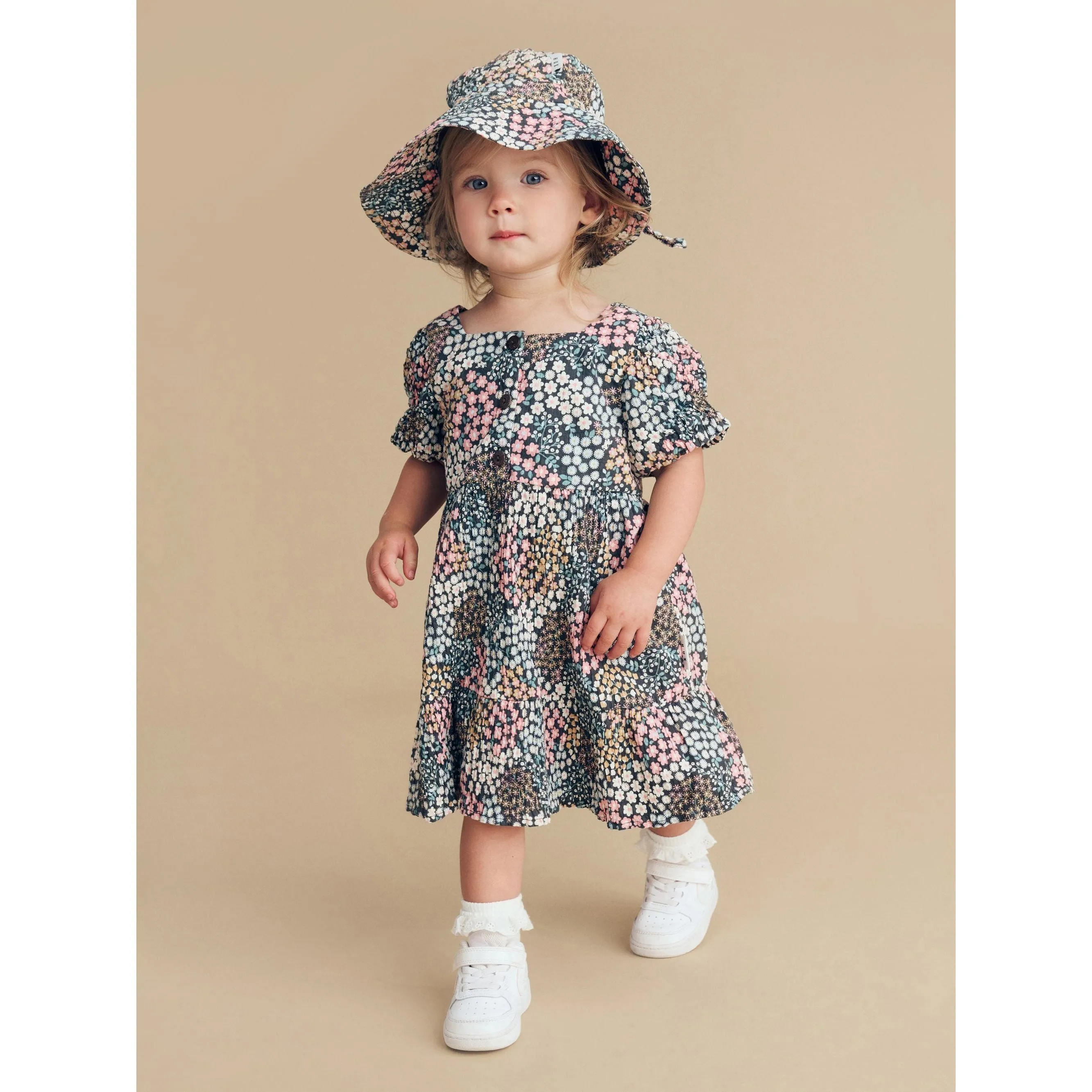 Garden Floral Puff Sleeve Dress