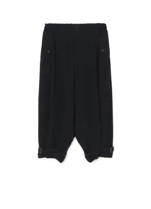 GATHERED HEM-BELTED PANTS