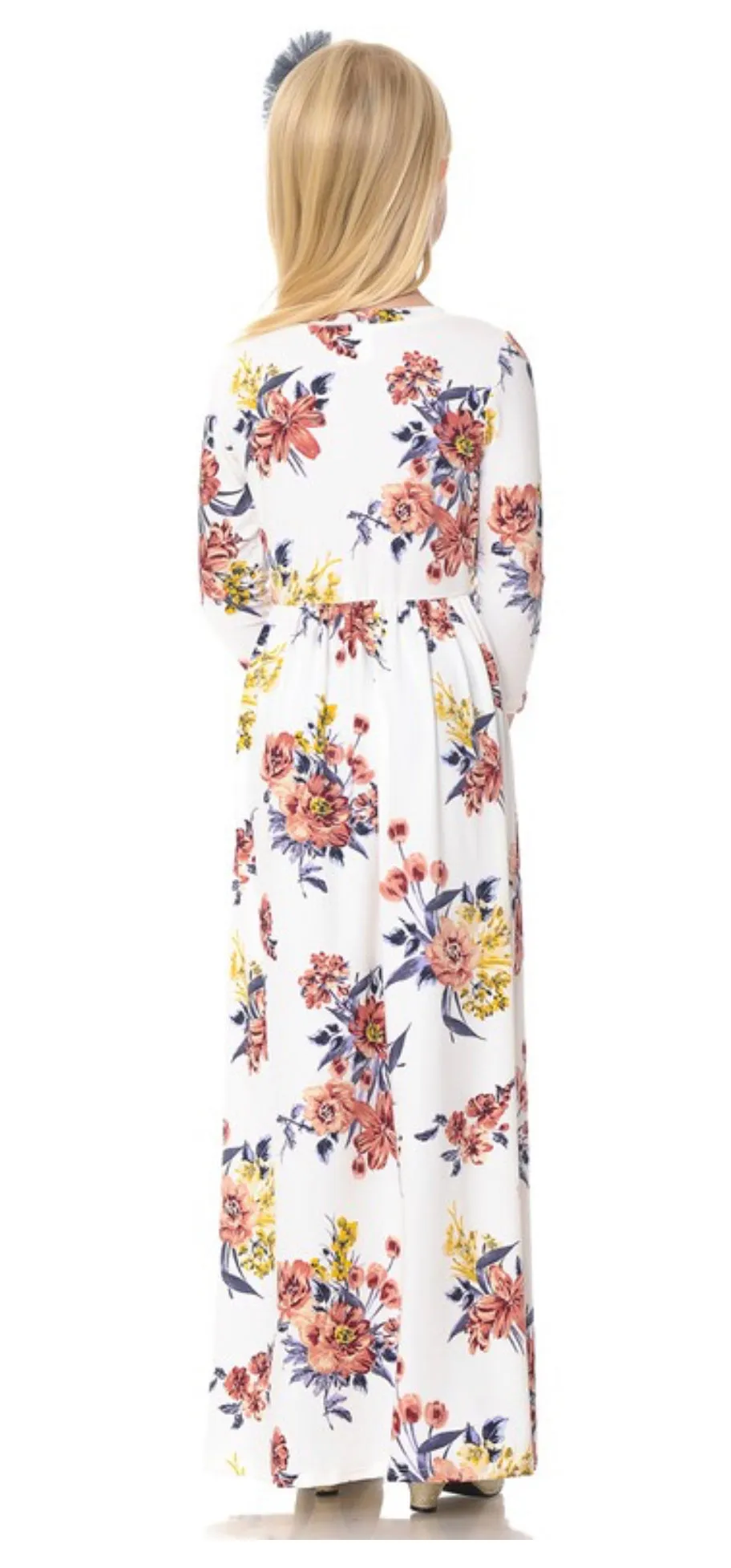 Girls Fit and Flare Maxi Dresses