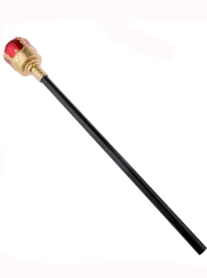 Girls Queen of Hearts Inspired Gold Toy Staff