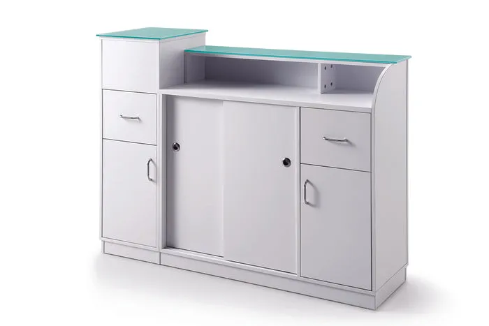 Glasglow Reception Table with Display by Mayakoba
