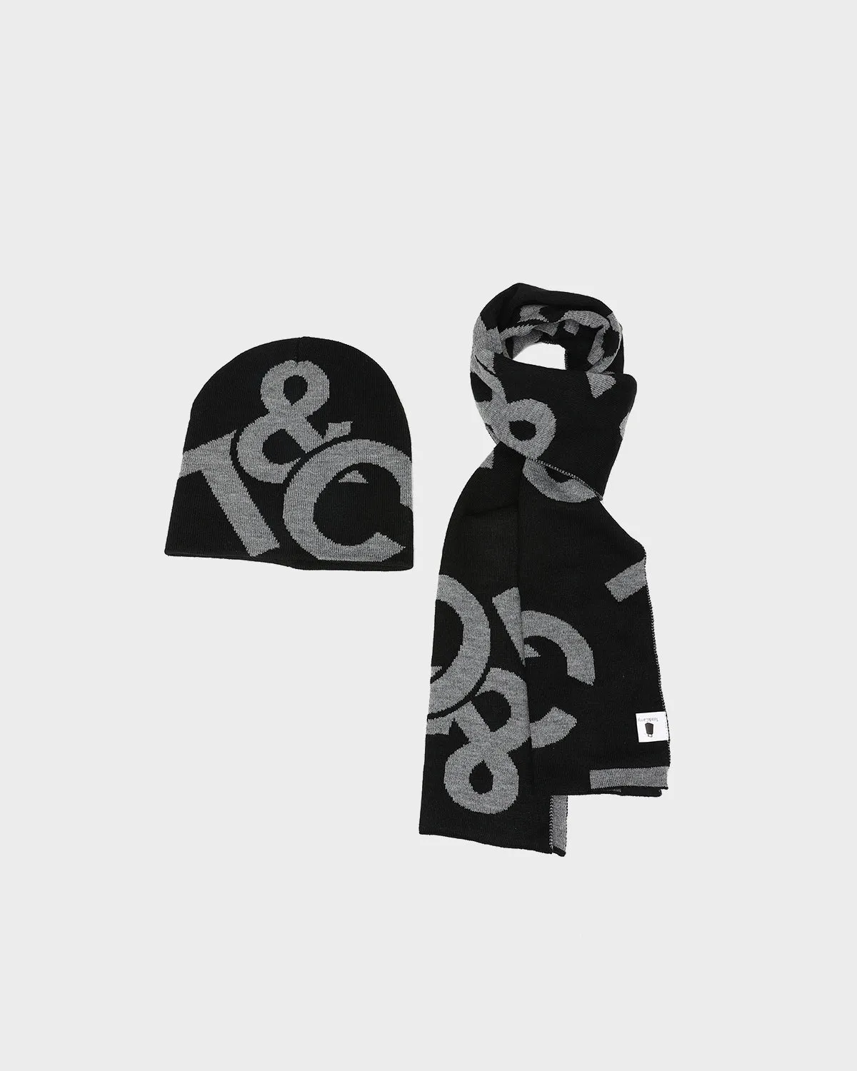 Globetrotter Tracksuit & Beanie Scarf Set in Black