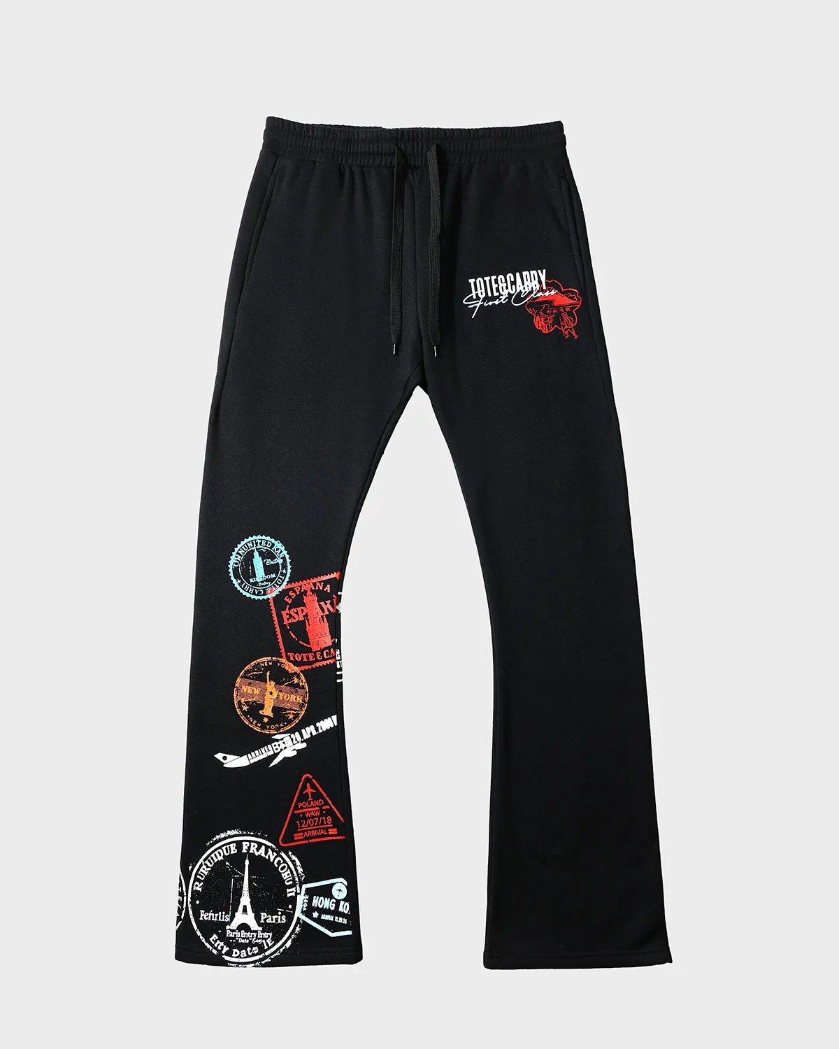 Globetrotter Tracksuit & Beanie Scarf Set in Black