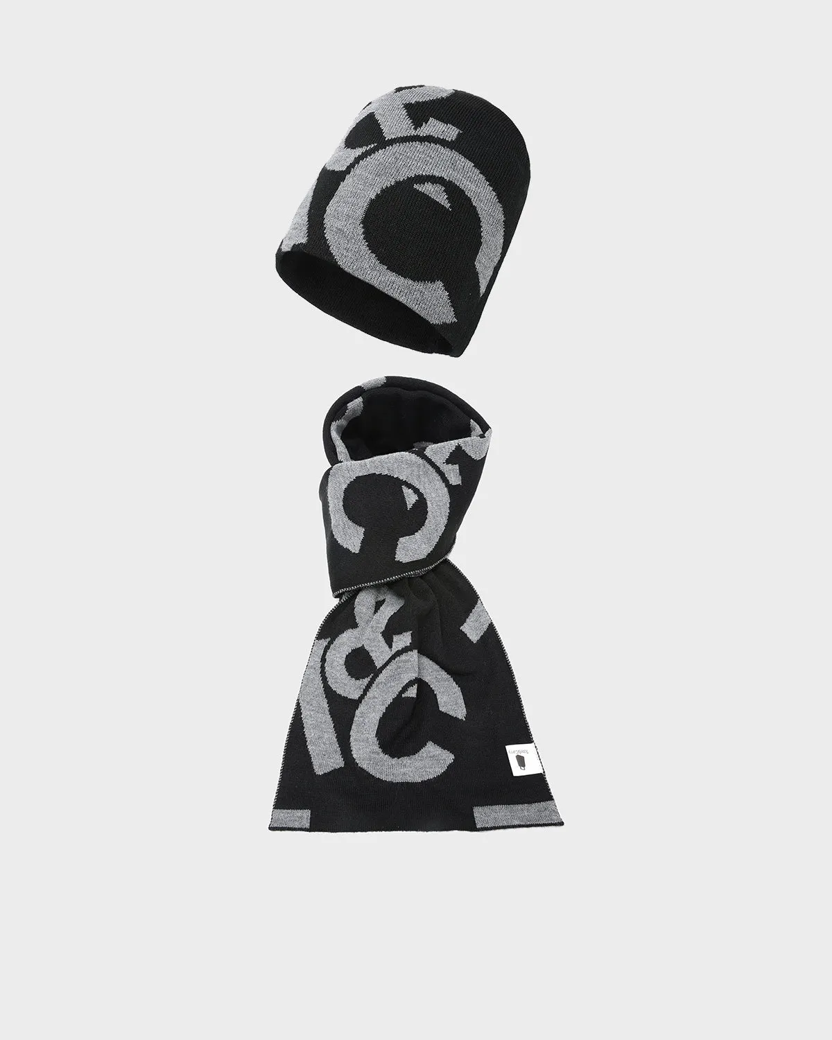 Globetrotter Tracksuit & Beanie Scarf Set in Black