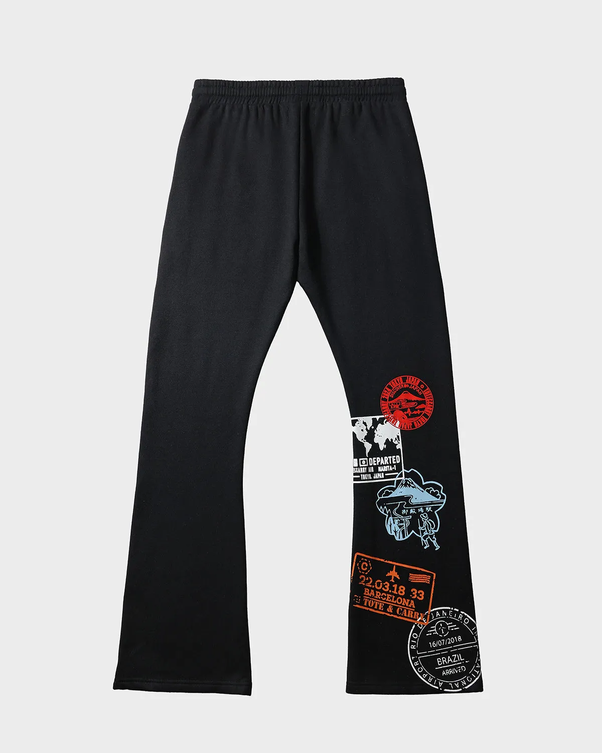 Globetrotter Tracksuit & Beanie Scarf Set in Black