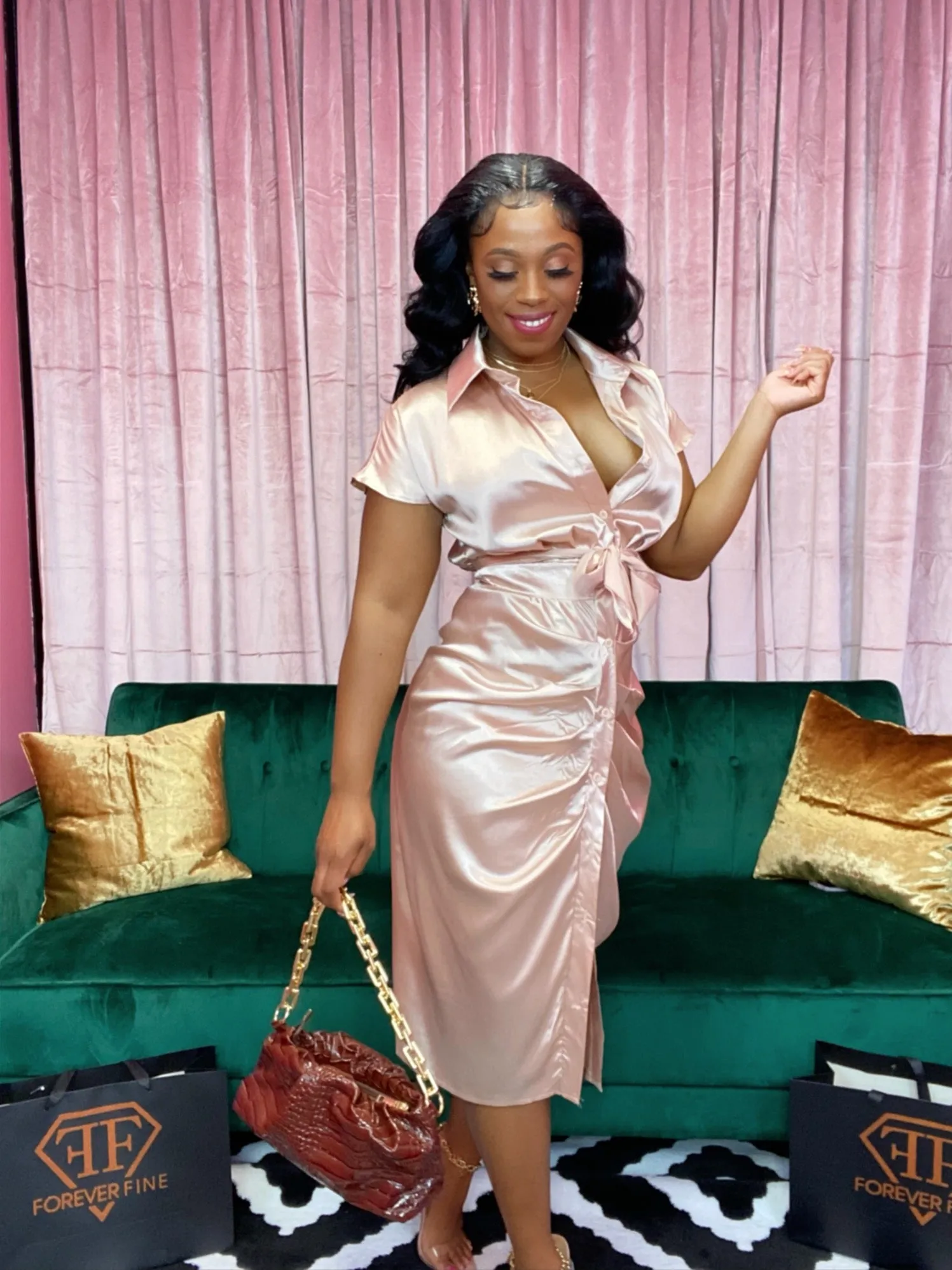 Go Get It (satin dress)