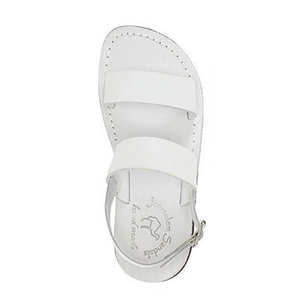 Golan - Leather Slingback Flat Sandal | White