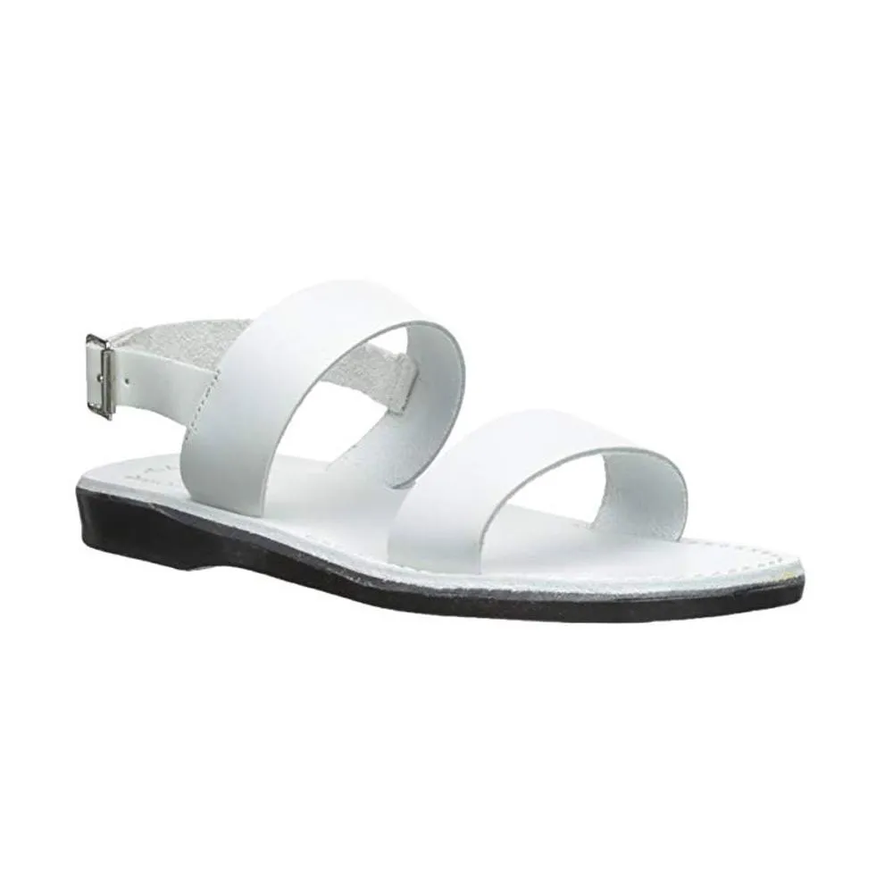 Golan - Leather Slingback Flat Sandal | White