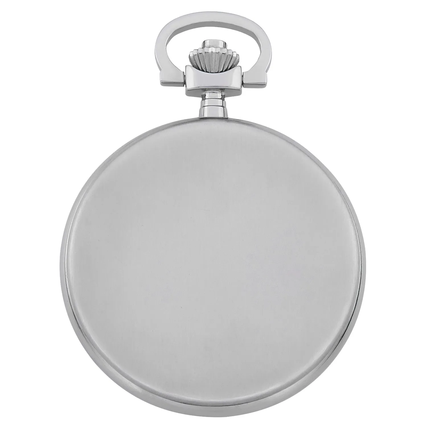 Gotham Men's Stainless Steel Classic Series Brushed Covered Quartz Pocket Watch # GWC14125S