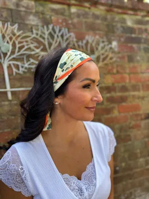 Green Floral Neck/ Head Scarf
