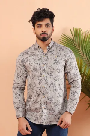 Grey Casual Shirt FS Regular Fit