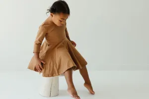 Gus   Steel Twirl Dress in Nutmeg