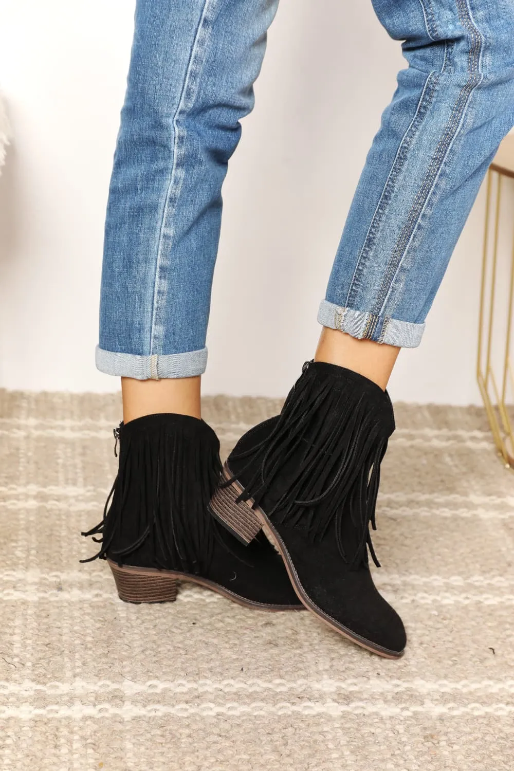 Hazel Blues® |  Legend Women's Fringe Cowboy Western Ankle Boots