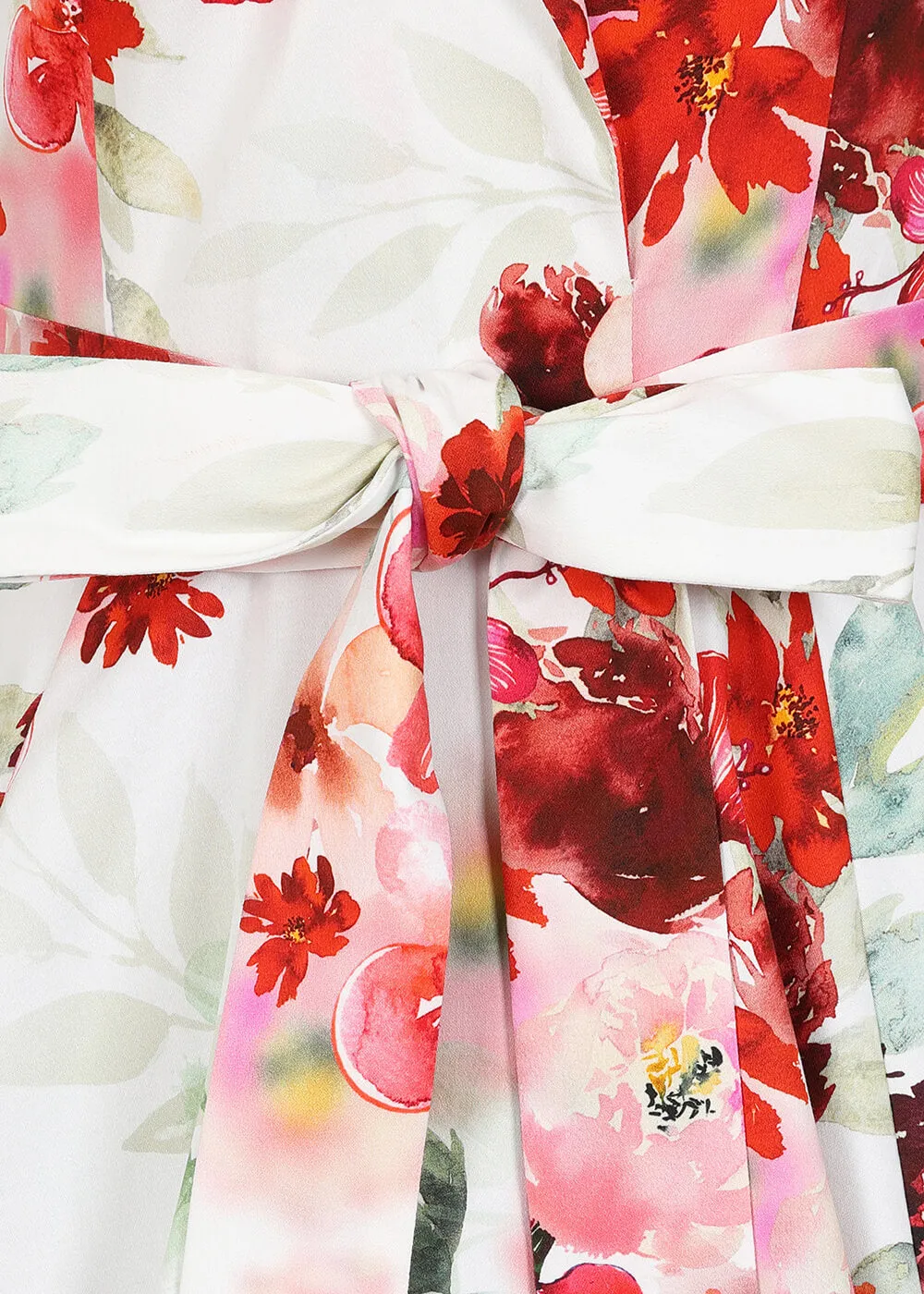 Hearts & Roses Adelyn Floral 50's Swing Dress White