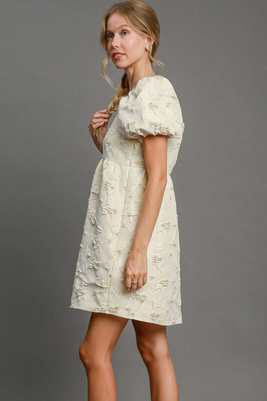 Hearts of Love Jacquard Mini Dress