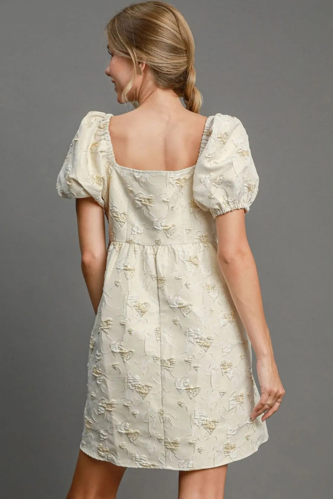 Hearts of Love Jacquard Mini Dress