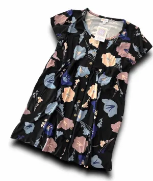Heidi - Black Purple Mauve Floral