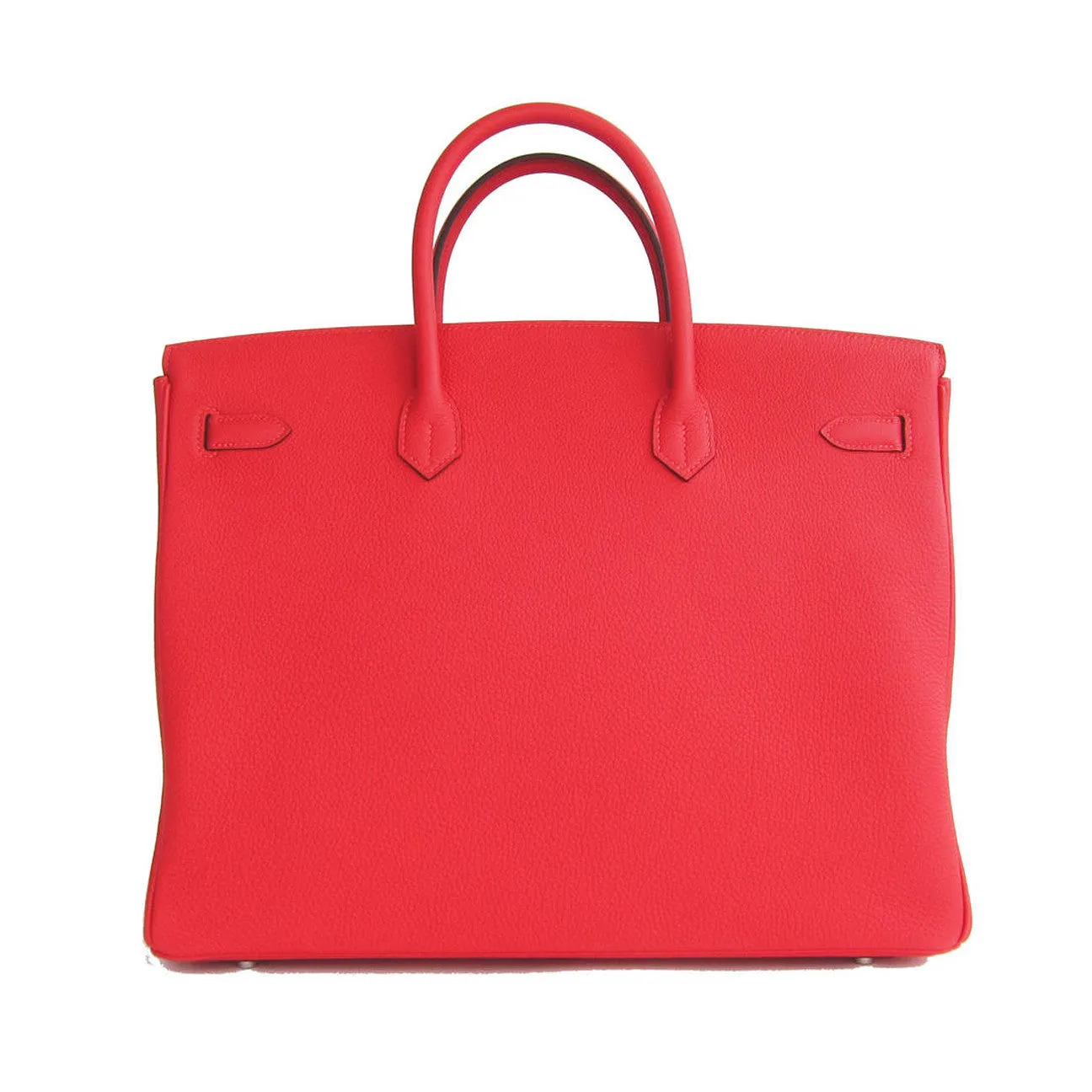 Hermes Rouge Pivoine 40cm Togo Birkin Bag Palladium Luscious