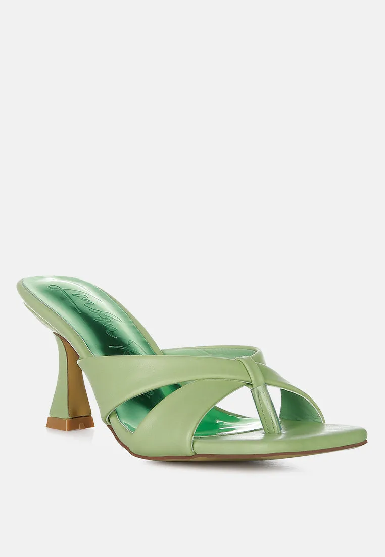 Highflip Criss Cross Spool Heel Sandals By Ruw