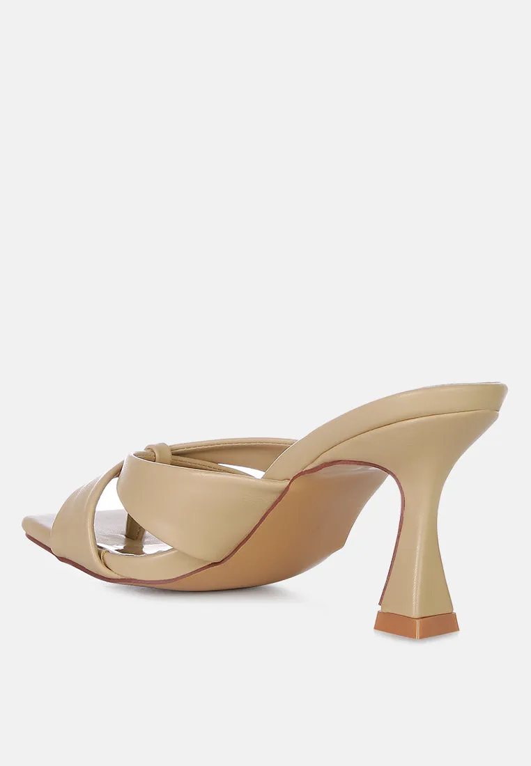 Highflip Criss Cross Spool Heel Sandals By Ruw