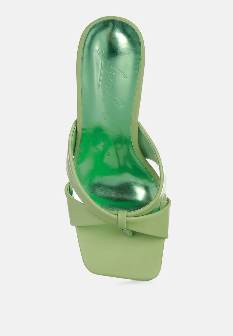 Highflip Criss Cross Spool Heel Sandals By Ruw