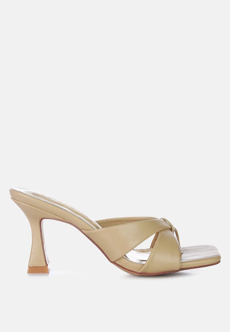 Highflip Criss Cross Spool Heel Sandals By Ruw