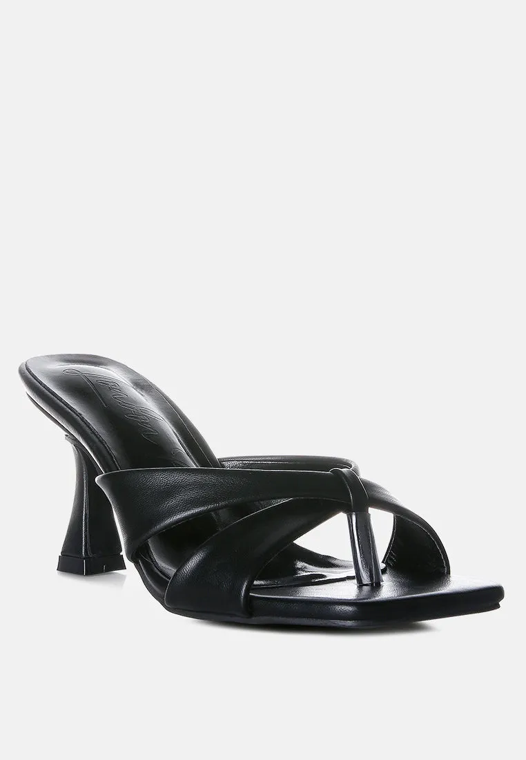 Highflip Criss Cross Spool Heel Sandals By Ruw
