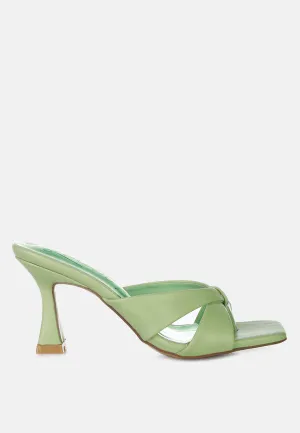 Highflip Criss Cross Spool Heel Sandals By Ruw