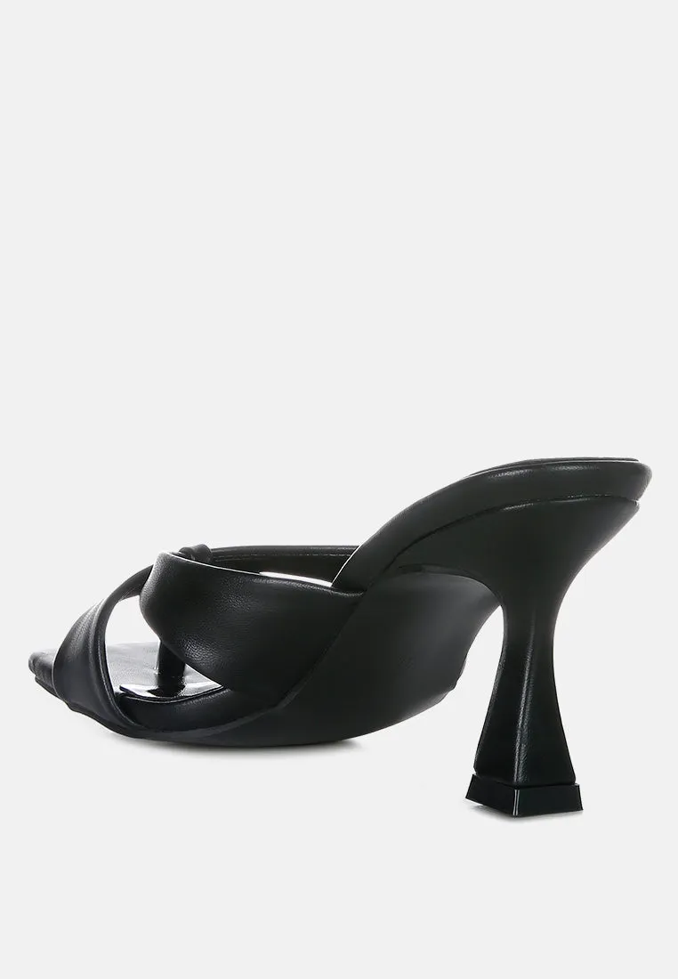 Highflip Criss Cross Spool Heel Sandals By Ruw
