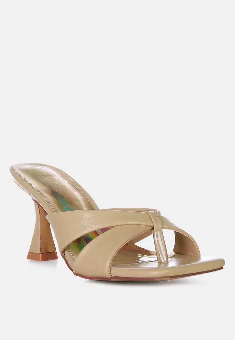 Highflip Criss Cross Spool Heel Sandals By Ruw