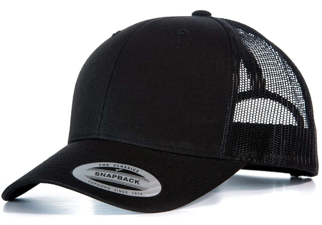 Hubby Est 2024 Real Leather Patch Trucker Hat