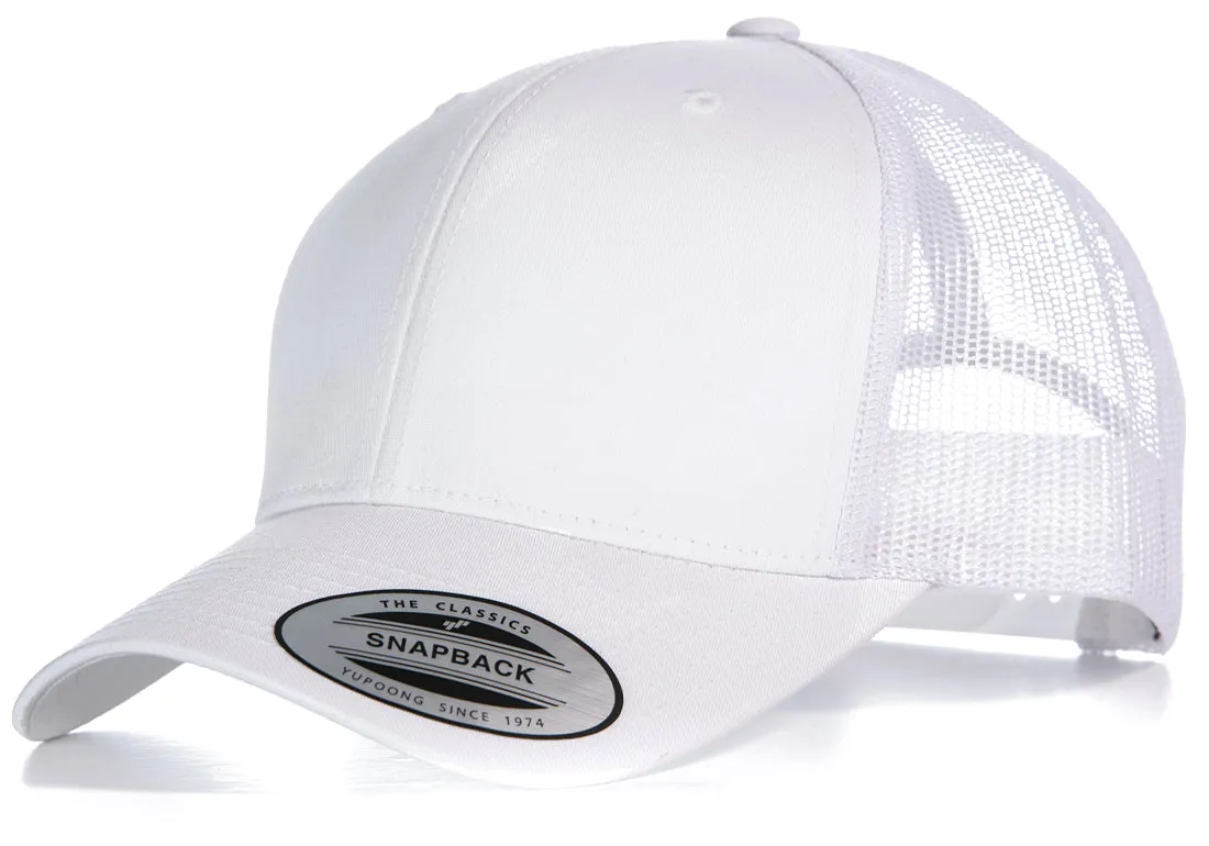 Hubby Est 2024 Real Leather Patch Trucker Hat