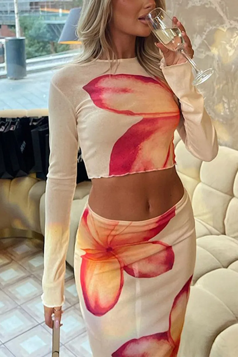 HUR1084 Floral Elegance Two-Piece Set