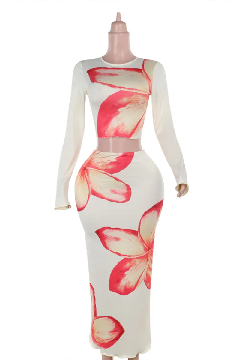 HUR1084 Floral Elegance Two-Piece Set