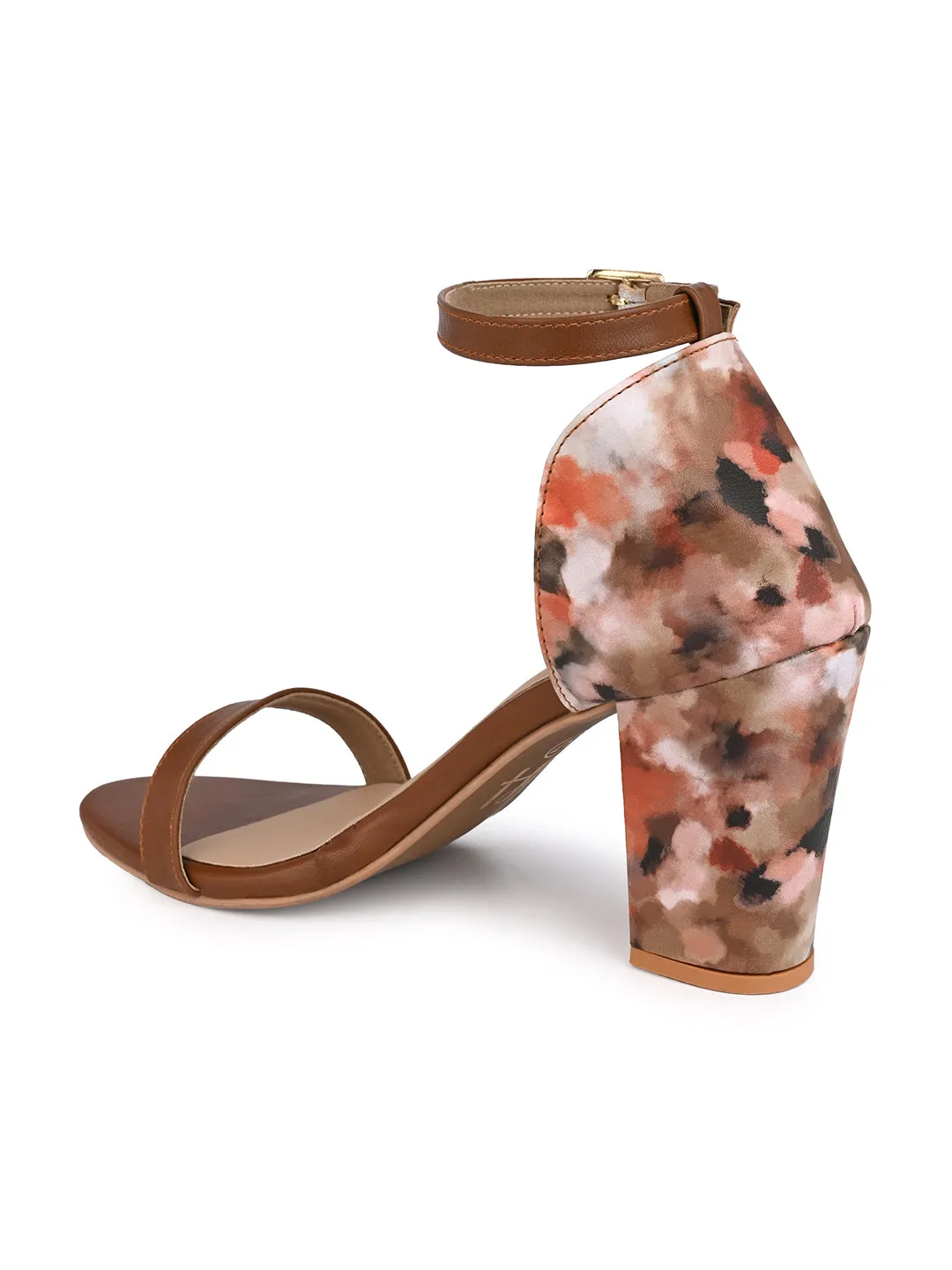 Hydes N Hues Brown Block Heels Ankle strap Sandal