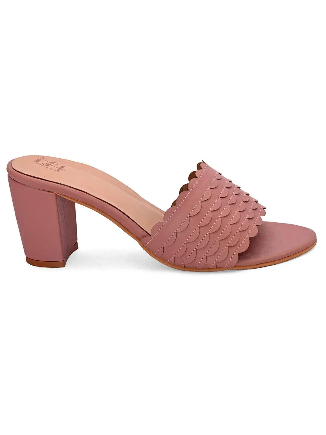 Hydes N Hues Nude-Coloured Block Heels