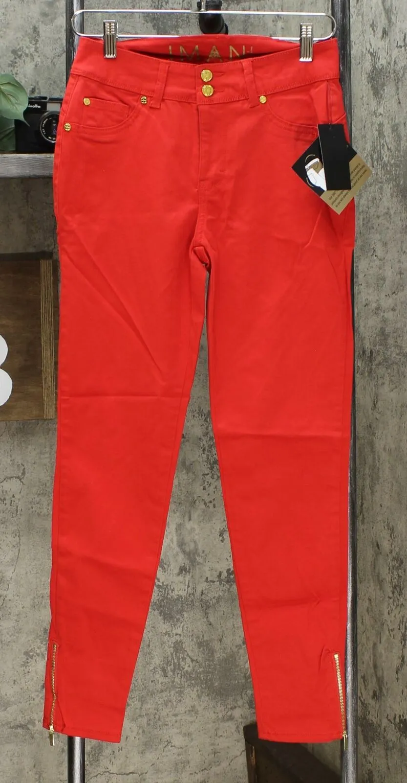 IMAN Women's City Chic 360 Slimming Skinny Jeans With Ankle Zippers